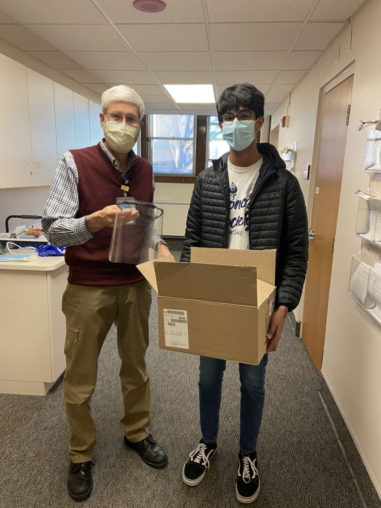 Face shield donation